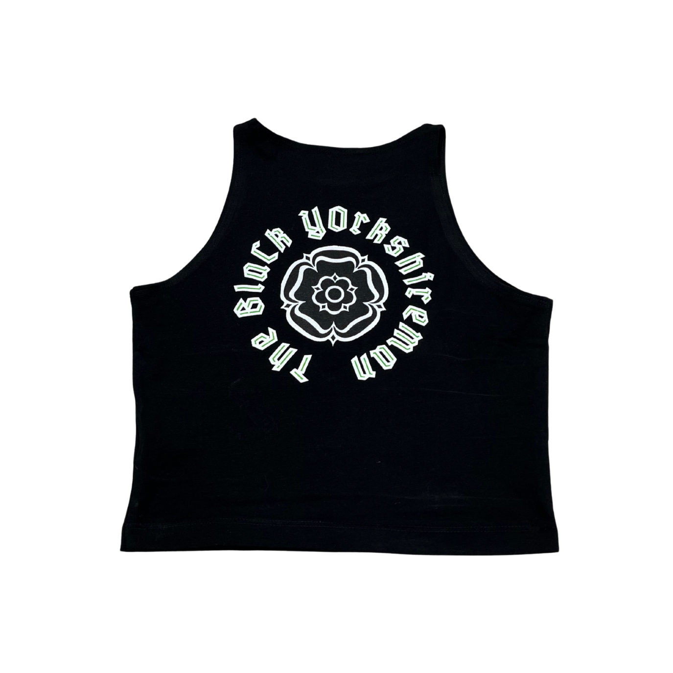 Black/White/Green Crop Top - The BlaCk YOrkshireman Collection by ACRA x Chiedu Oraka