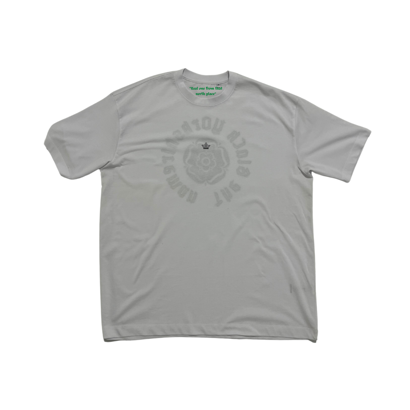 White/Black/Green Tee - The BlaCk YOrkshireman Collection by ACRA x Chiedu Oraka