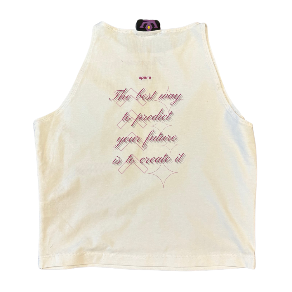 White/Orchid Crop Top - The APARA Collection by ACRA