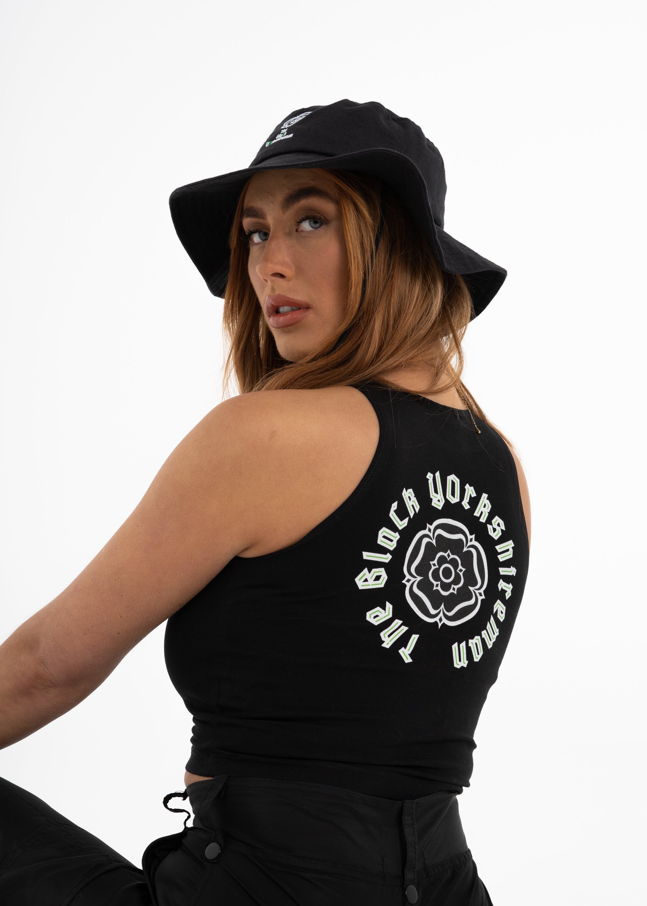 Black/White/Green Crop Top - The BlaCk YOrkshireman Collection by ACRA x Chiedu Oraka