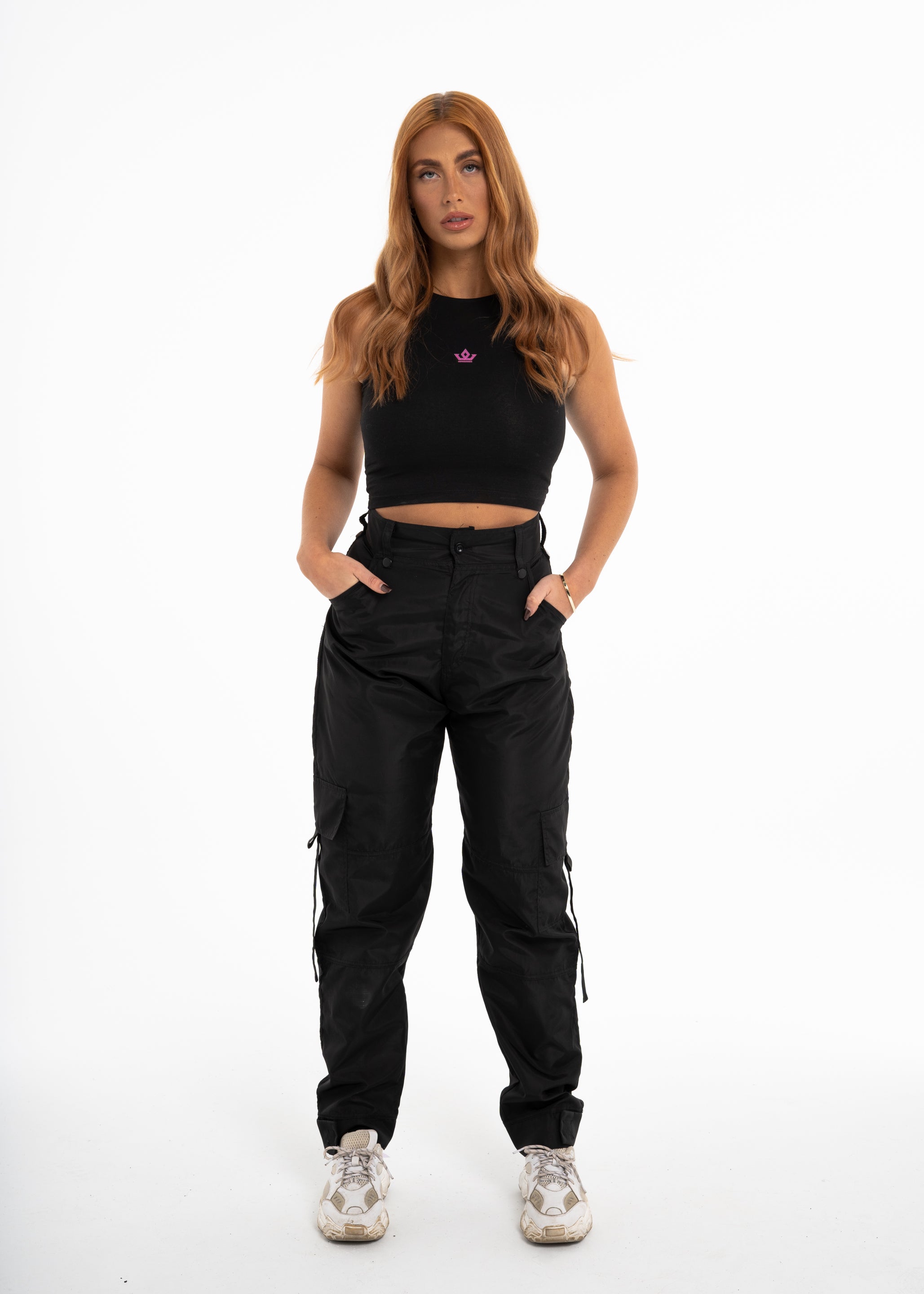 Black/Orchid Crop Top - The APARA Collection by ACRA