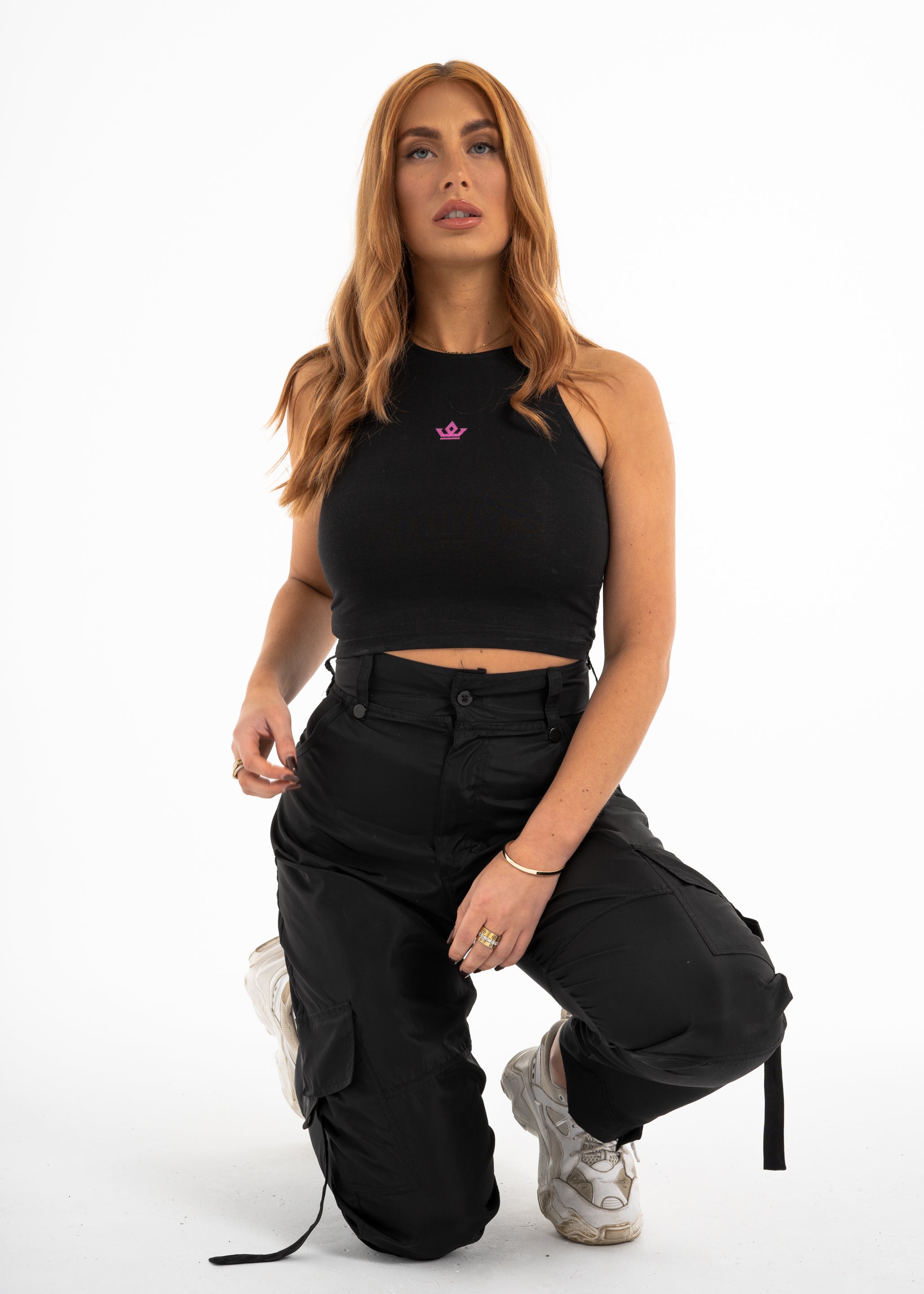Black/Orchid Crop Top - The APARA Collection by ACRA