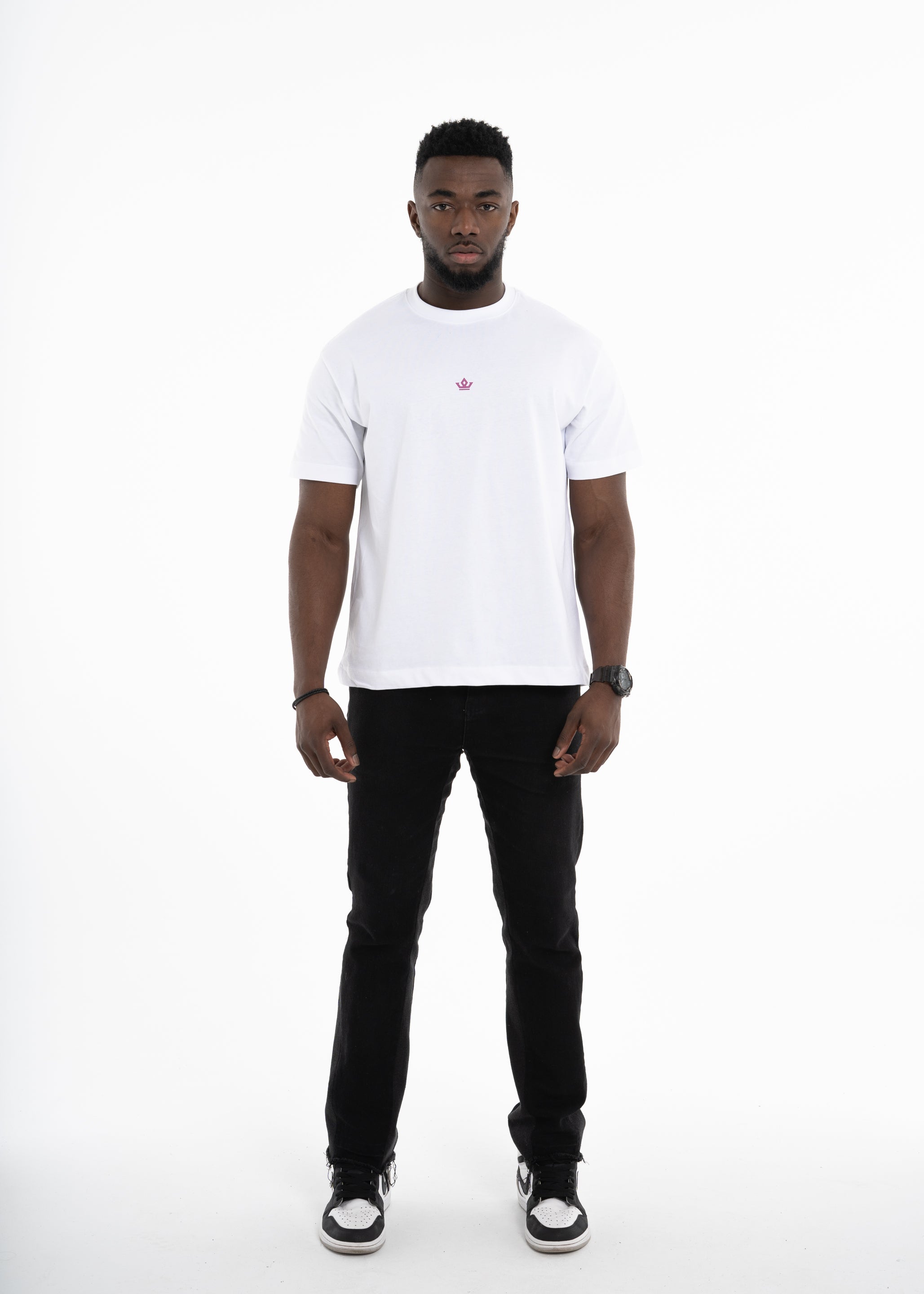 White/Orchid Tee - The APARA Collection by ACRA