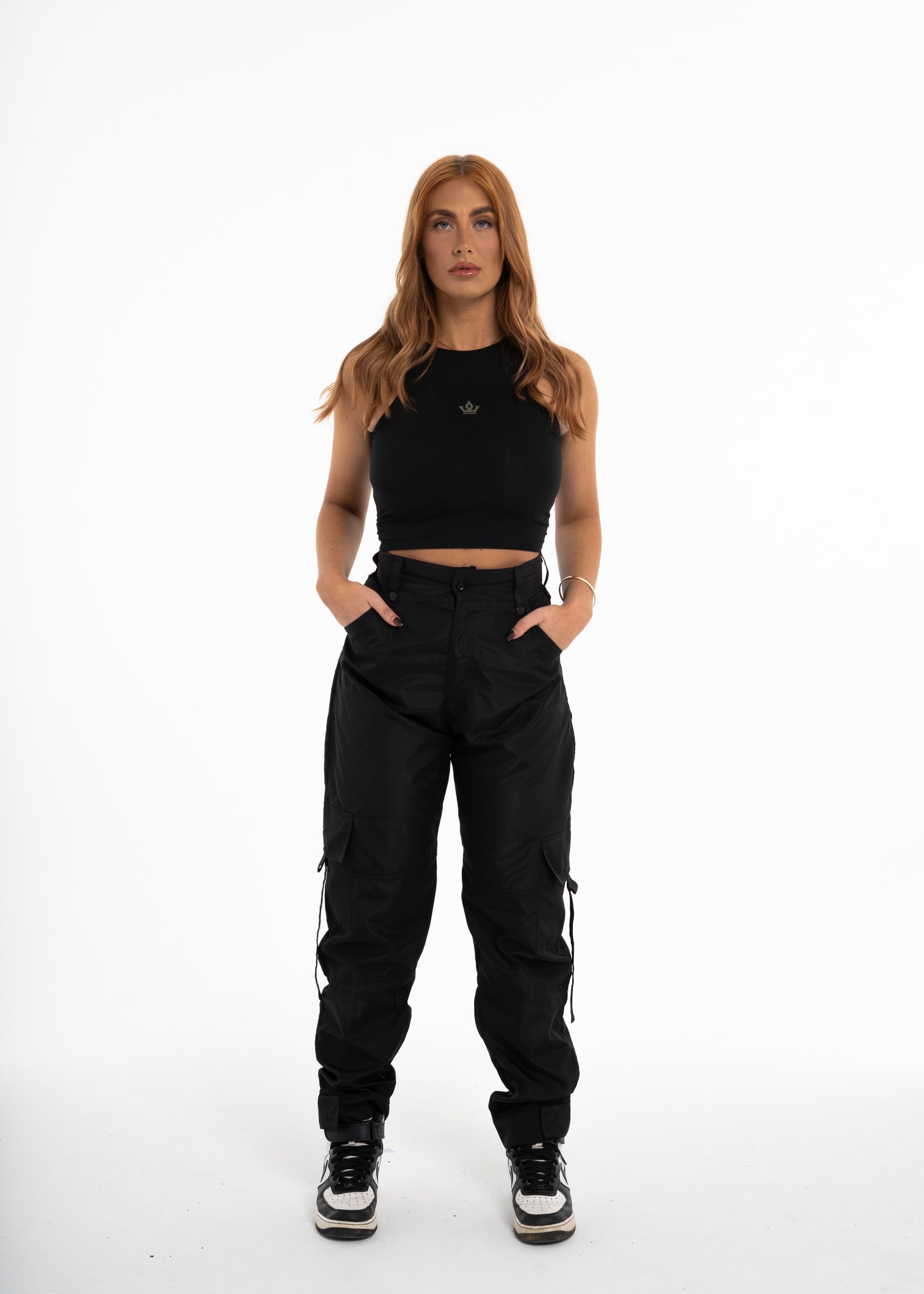 Black/Khaki Crop Top - The APARA Collection by ACRA