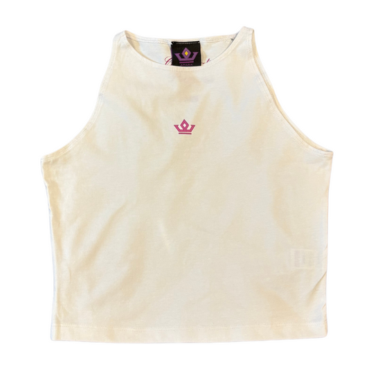 White/Orchid Crop Top - The APARA Collection by ACRA