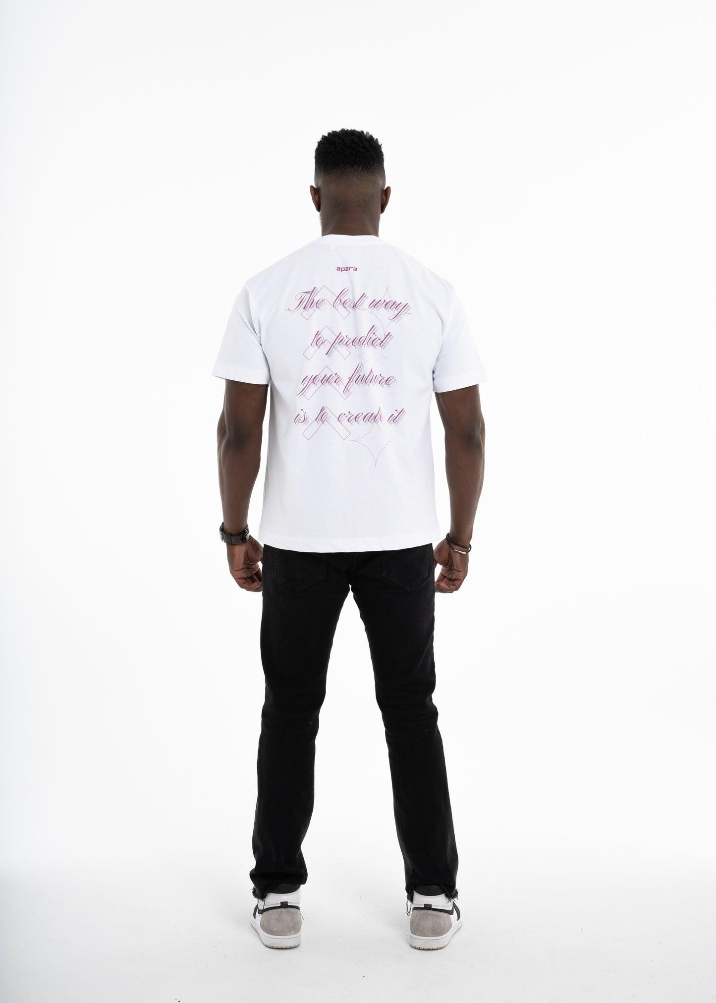 White/Orchid Tee - The APARA Collection by ACRA